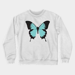 Summer Turquoise Butterfly Digital Art | Melanie Jensen Illustrations Crewneck Sweatshirt